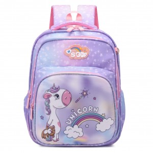 Kindergarten Schoolbag Girls Unicorn Haumāna keiki Baby Light Backpack ZSL199