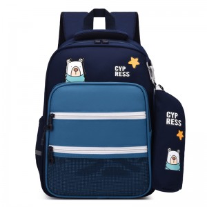 Студенческая школьная сумка для девочек контрастного цвета рюкзак мультфильм милый мальчик и девочка рюкзак ZSL200