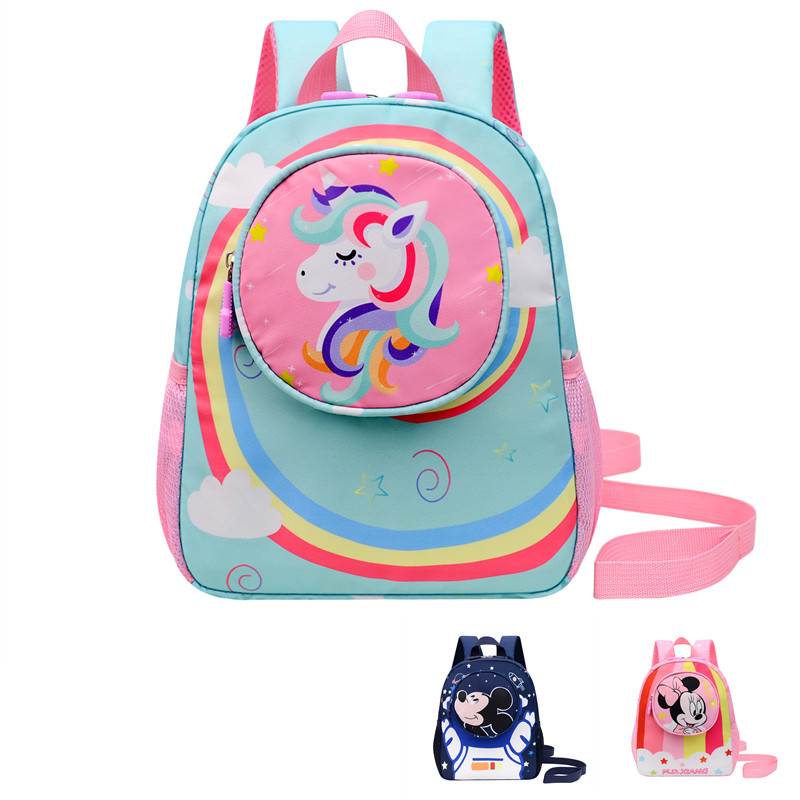 කාටූන් Unicorn Kids Backpack Mickey සහ Minnie Travel Bag ZSL115