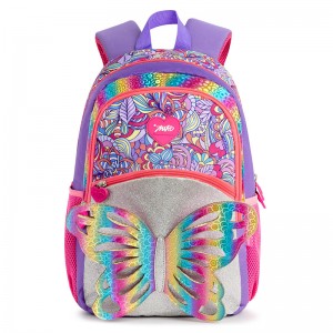 3D-рюкзак із веселковим метеликом, милий кольоровий студентський рюкзак для дівчат ZSL192