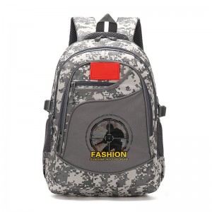 Camouflage rygsæk med stor kapacitet Elevers skoletaske XY6719