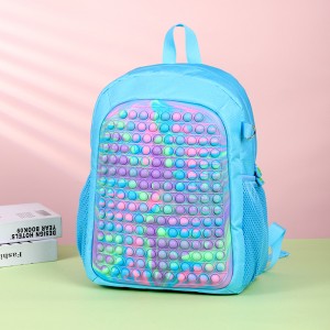 Khoswe Pioneer Wophunzira Bubble Music Silicone Puzzle Fingertip Press Backpack XY6727