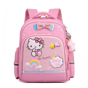 Yogulitsa Cute Kitty Chikwama Cha Preschool Girls Trolley School Daily Bag