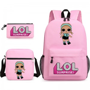 LOL Surprise Doll Student Kids Backpack 3 Piece Set ZSL190