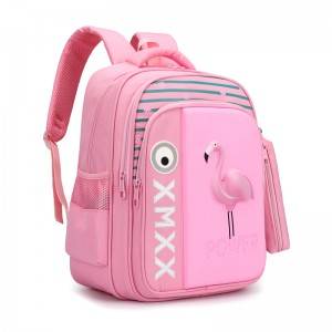 ຈີນຂາຍສົ່ງຄົນອັບເດດ: Flamingo Oxford Back Bags Double Shoulder Children School Bags Kid Book Bag Child Backpack