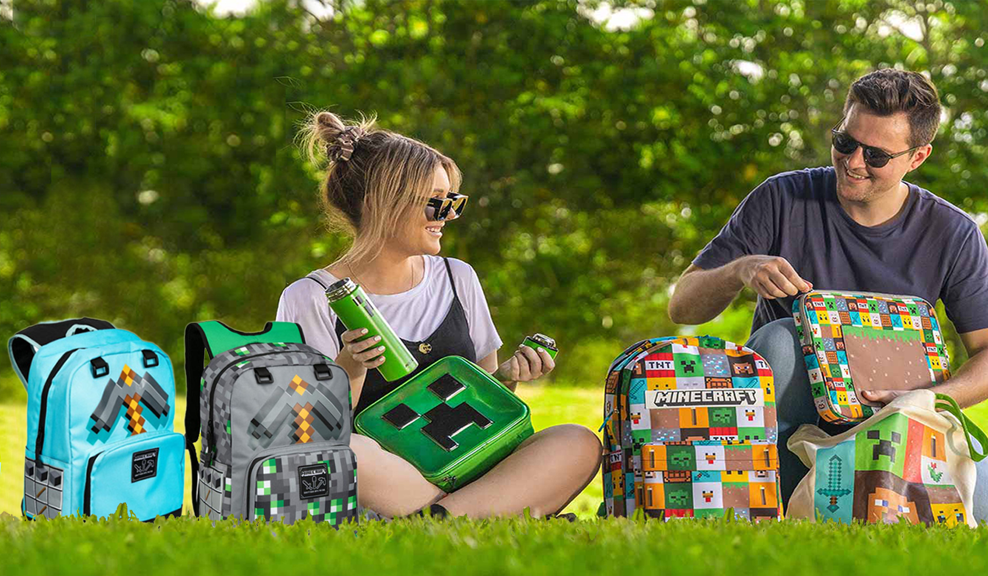 Crea a túa vida escolar cunha mochila inspirada en Minecraft
