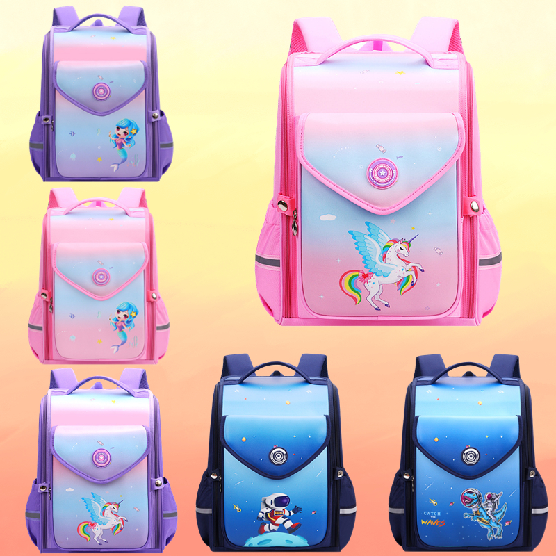 Velkoobchodní školní taška pro základní školy Ultralehká velkokapacitní dětská školní taška pro chlapce a dívky