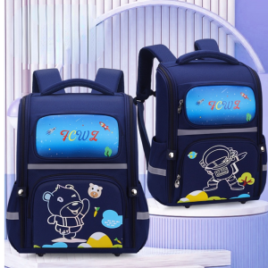 બાળકો માટે ઉચ્ચ ક્ષમતાવાળી પ્રાથમિક શાળા ઓર્થોપેડિક બેકપેક લેસર પ્રિન્ટીંગ કેઝ્યુઅલ બેગ