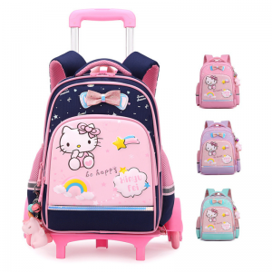 Grossist Söt Kitty ryggsäck för förskoleflickor Trolley School Daily Bag