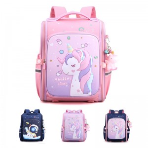 I-Casual Cute Unicorn Orthopedic Backpack Yezingane XY6709