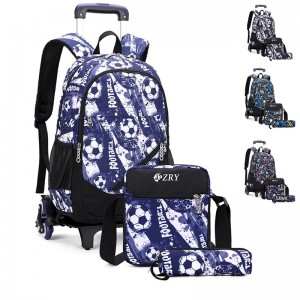Trolley Trolley School Bag Graffiti Game Backpack Studente Adulti Travel Backpack XY6750