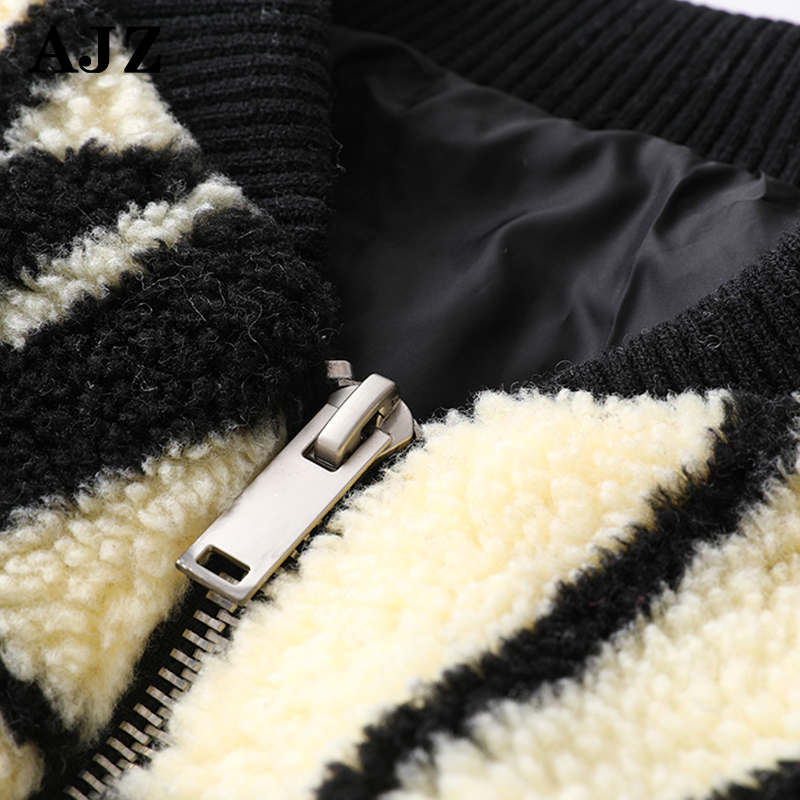 Προμηθευτής Custom Faux Fuzzy Long Sleeve Casual Zip Up Bomber Coat για γυναίκες