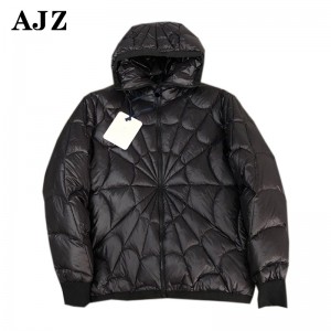 Fabricante personalizado de chaqueta con capucha y diseño de telaraña