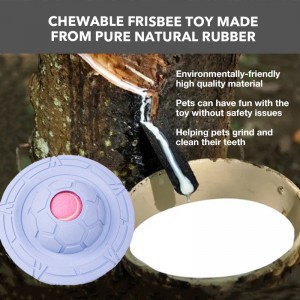 original design UFO shape natural rubber hiding food Chew Toy