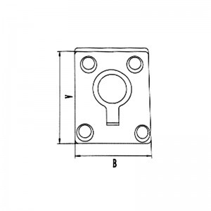 Square Flush Llift Ring Handle Marine Locker Flush Lift Ring Քաշեք