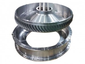 Gas turbine diffuser နှင့် cover plate