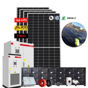 سیستم خورشیدی هیبریدی 12kw 15kw 20kw 25kw 30kw با اینورتر باتری