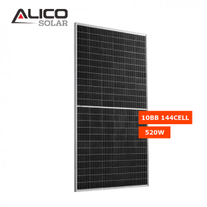 Alicosolar Mono 144 Ib nrab Cell Bifacial Solar Panels 515W 520W 525W 530W 535W 182mm Cell 10BB