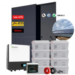 Alicosolar 5kw Ցանցային արևային համակարգի ամենահարմար/DIY տնային արևային էներգիայի էներգիայի համակարգի համար