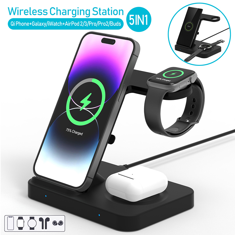 “4 in 1 Wireless Charging Stand | Adjustable Angle | Intelligent Protection” - Global Village Space | Technology