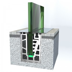 AG20 Систем за целосно стаклена ограда во подот