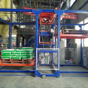 Automatic palletizer(The bag is automatically placed on the tray)