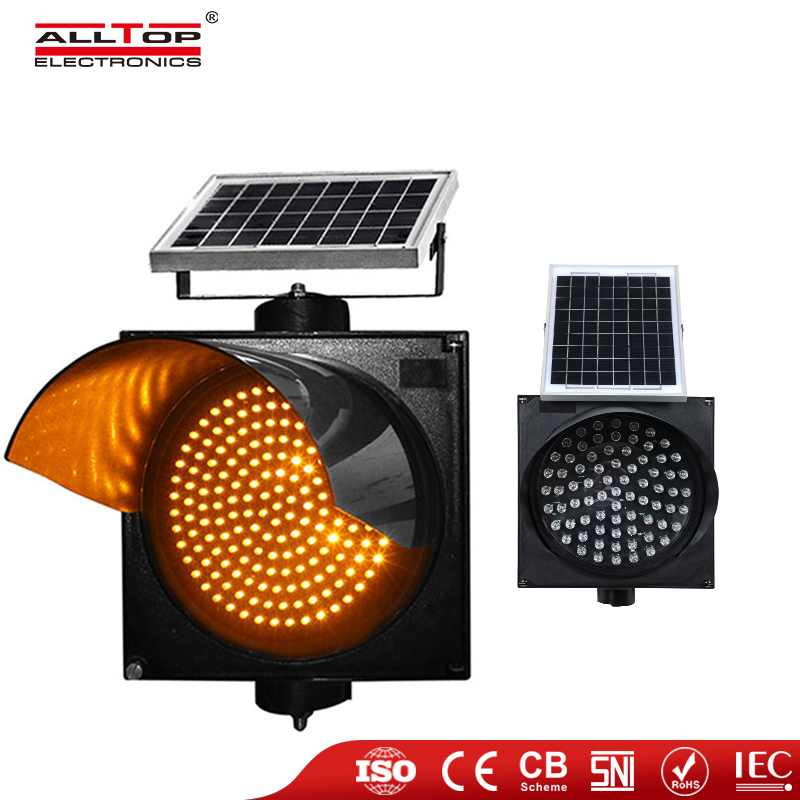 Alltop IP65 Waterproof Outdoor LED Solar Traffic Light
