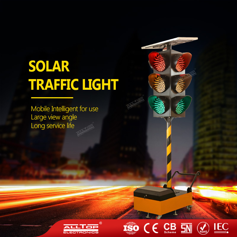 Alltop Hot Sale IP65 Waterproof LED Solar Traffic Light