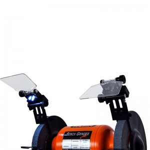 Esmoladora de banc aprovada CE/UKCA de 400W 150mm amb roda de raspall de filferro
