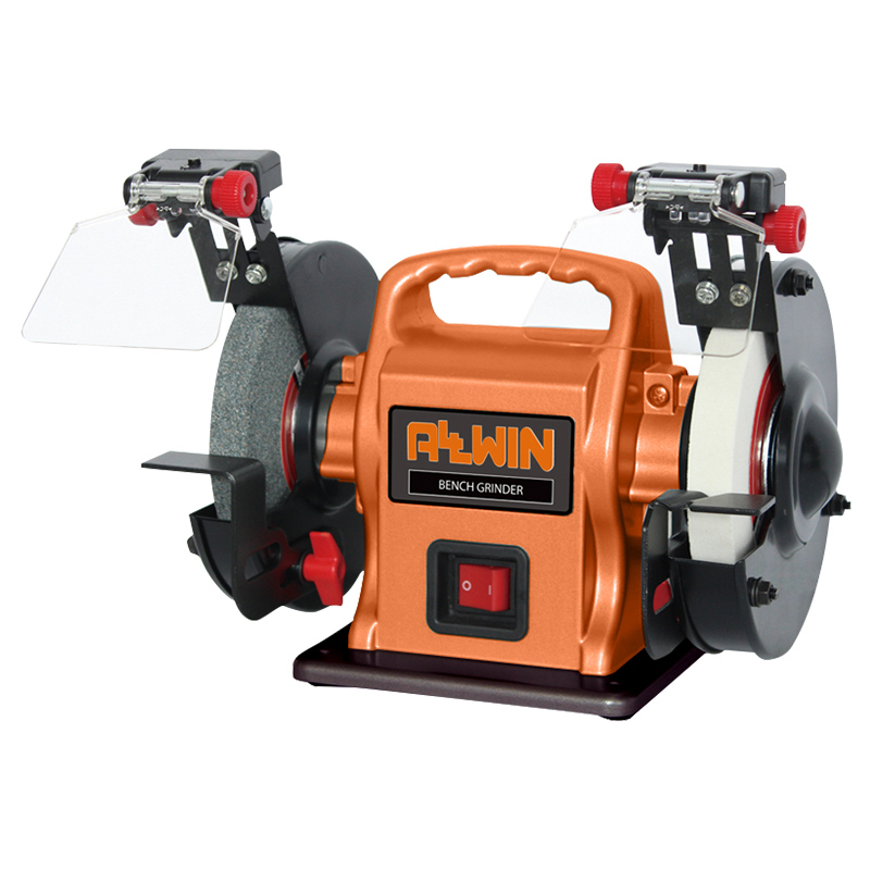 CSA approved 6 inch bench grinder with LED light, Optional WA grinding wheel or wire brush wheel