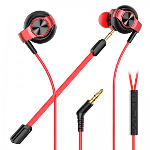 Dual Mic Wired Stereo Bass in-Ear Headphones Dual Drivers E-Sport Gaming Earphones Earbuds