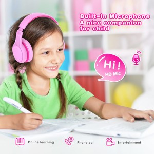 85Db Volume Amazon Foldable Over Ear Bluetooth Children Wireless Kids Headphones Headset