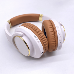 Auriculares inalámbricos con cancelación activa de ruido de diseño clásico Bluetooth V5.0 Auriculares sobre la oreja