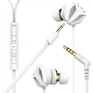 Najnowsza technologia Potrójne przetworniki w słuchawkach dousznych Przewodowe słuchawki douszne Hifi Słuchawki muzyczne z odłączanym mikrofonem