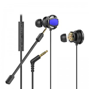 Triple Stereo Divers Venta caliente Auriculares con cable Auriculares para juegos Heavy Bass Driven Stereo Sound In Ear Auricular