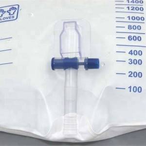 Medical sterile 2000ml with T valve Drainage Bag
