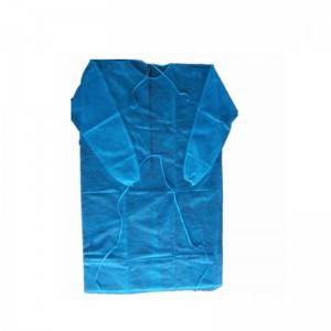 Disposable Isolation Gown Blue White Non-Woven Surgical Gown