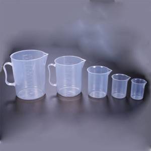 High quality lab disposable plastic 125ml 200ml measuring cup