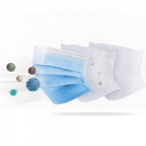 Disposable 3-Layer Non-Woven Medical Personal Protection 3Ply Adult Face Mask