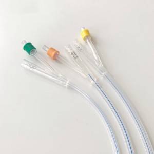 high quality 100% medical silicone dispoable urethral catheter tube