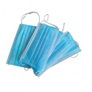 3ply Blue Disposable Non Woven Filter Fabric Earloop Medical Surgical Face Mask