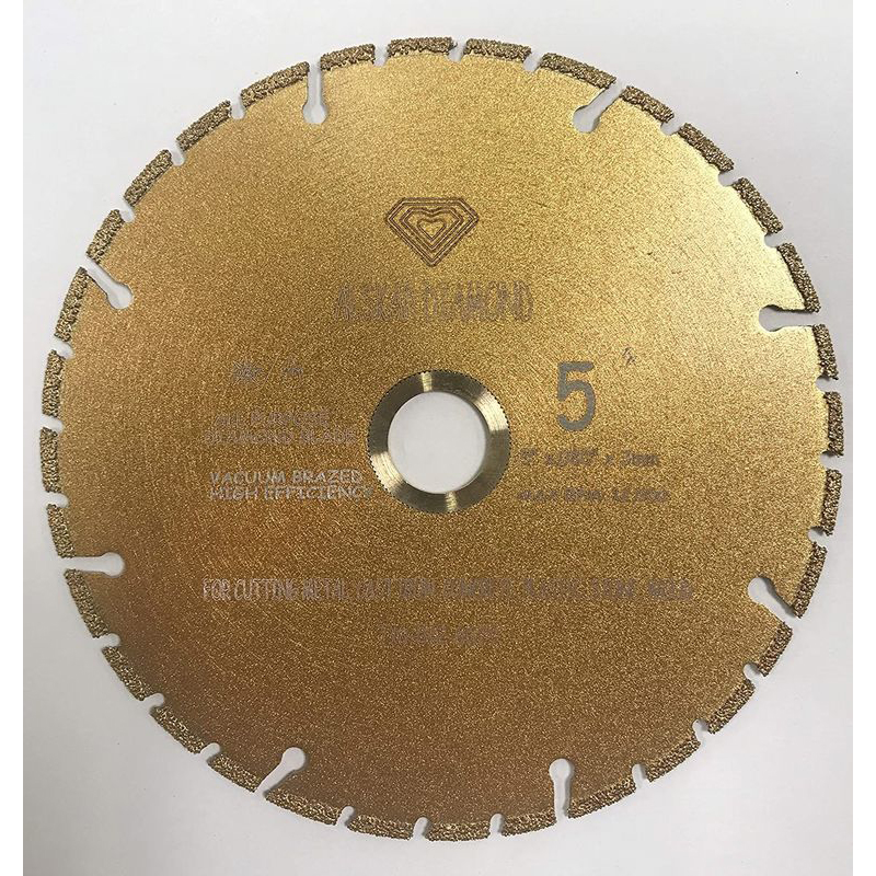 Vacuum Brazed 5 Inch Circular Diamond Cutting Disc For Metal