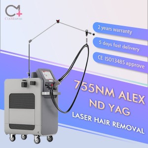Alexandrite DN YAG Epilation Laser Fiber Pro Depilazio iraunkorra 755nm Ekipamendua Erosi