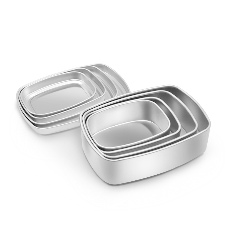 Phatlalatso ea feme ea Metal Aluminium Sliver Rectangle Soap Box