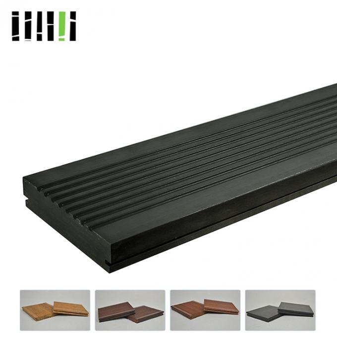 Customized Wooden Bamboo Deck Tiles With Charcoal Surface Treatment 1