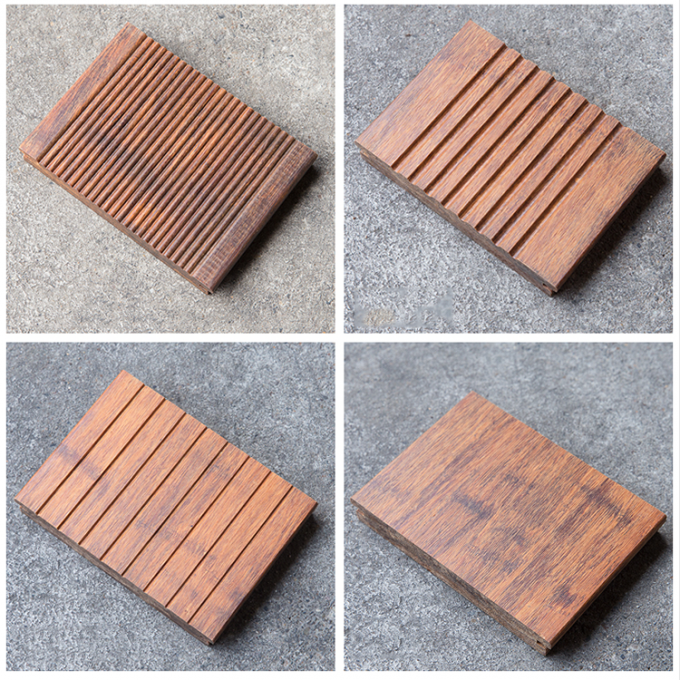 18mm Thickness Bamboo Wood Panels Charcoal Surface Treatment For Outdoor Decking 1