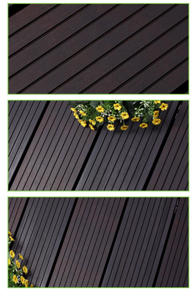 Eco Forest Bamboo Deck Tiles Beautiful Appearance For Outdoor Parquet 3