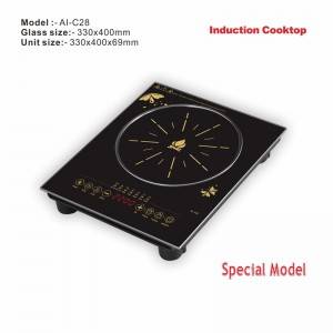 Uus köögitehnika AI-C28 puutetundliku sensoriga poleeritud keraamiline pliit OEM-klientidele