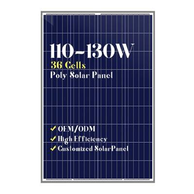 Small size customized mono solar panels 110w120w130w