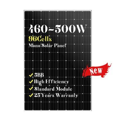 96 cells mono solar panels 460w470w490w500w